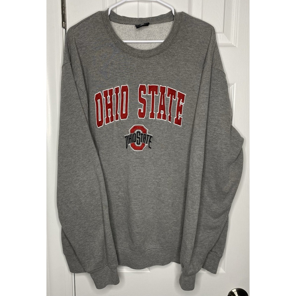 Colosseum Men's NCAA Ohio State Buckets Pullover Logo‎ Sweater Grey Size XXL